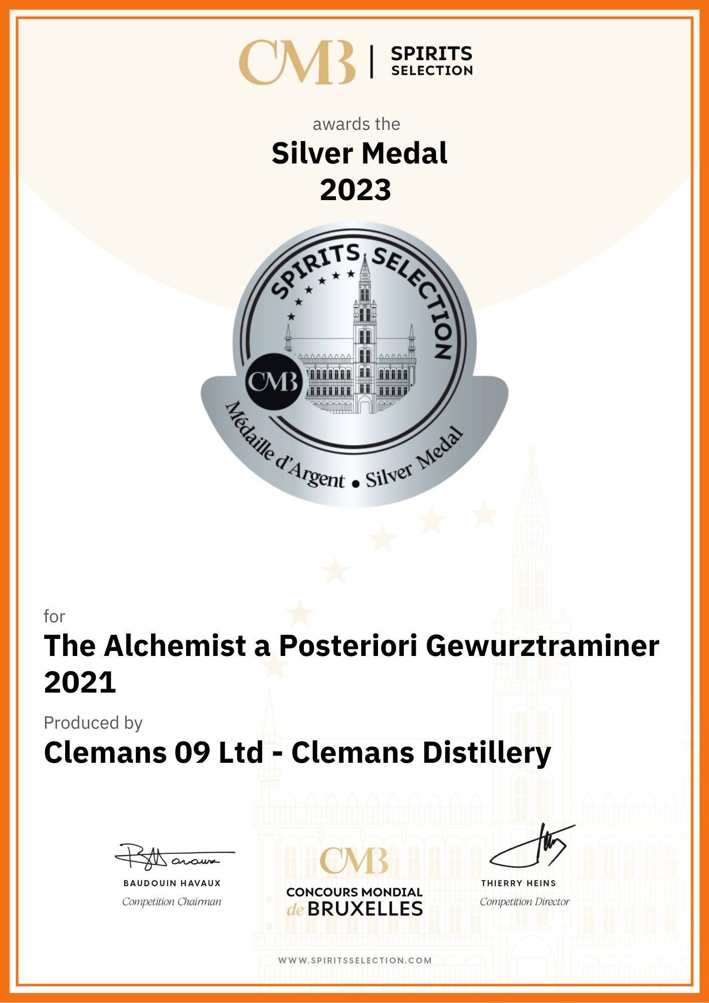Clemans Distillery - Горна Бешовица със сребърен медал от Spirits Selection 2023 